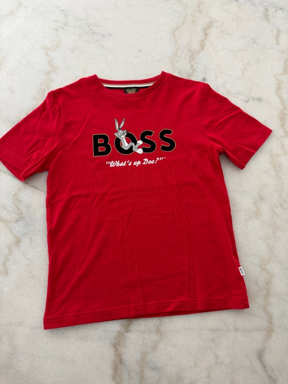 Boss Kids Red Graphic Tee with Looney Tunes